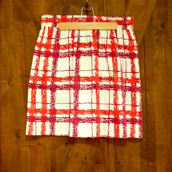 Tibi, red plaid / check pattern, with pockets! - Picture 1 of 2